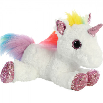 Плюшен еднорог с многоцветна грива