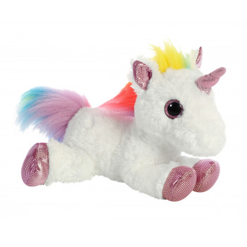 Плюшен еднорог с многоцветна грива