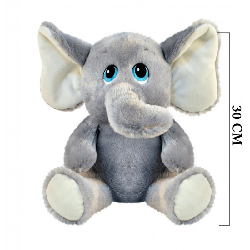 Плюшен слон със сини очи