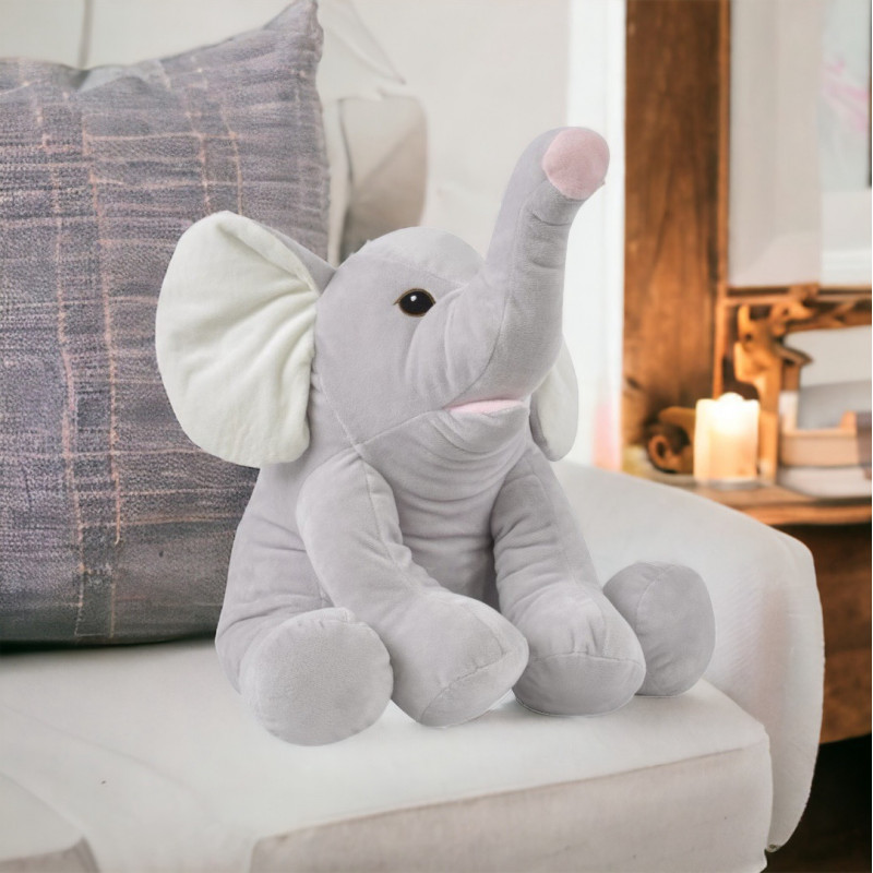 Плюшен слон Додо, сив, 40 см