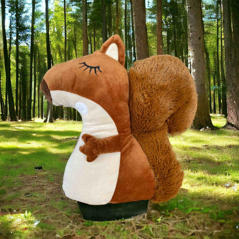 Плюшена възглавничка катеричка, 36 см