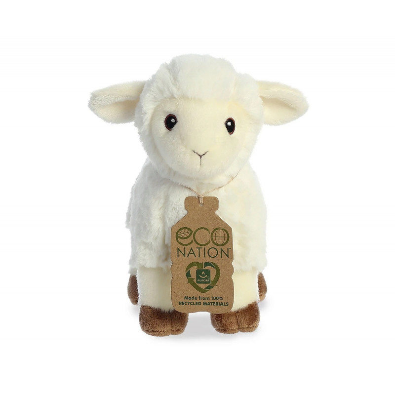 Плюшено агънце Aurora Eco, бяло, 20 см