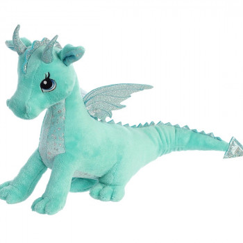 Плюшен дракон Aurora, мента, 30 см
