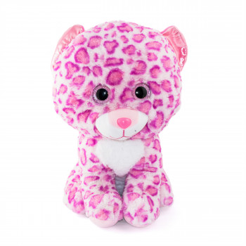 Плюшен леопард Луиза, розов, 40 см