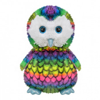Плюшен бухал, цветен, 40 см