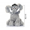 Плюшен слон с бивни, сив, 25 см