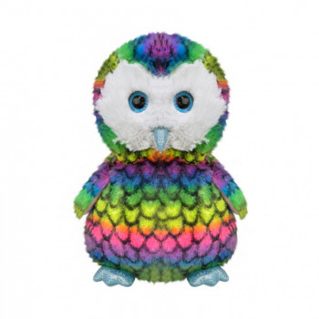 Плюшен бухал, цветен, 17 см