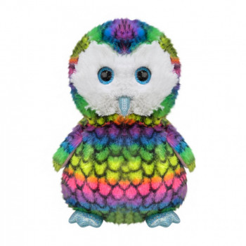 Плюшен бухал, цветен, 23 см