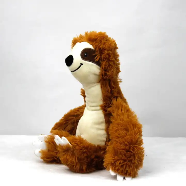 Плюшена играчка ленивец, кафяв, 25 см