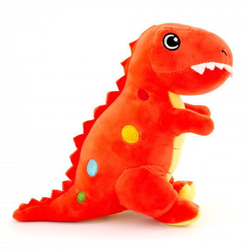 Плюшен динозавър Тото, червен, 22 см