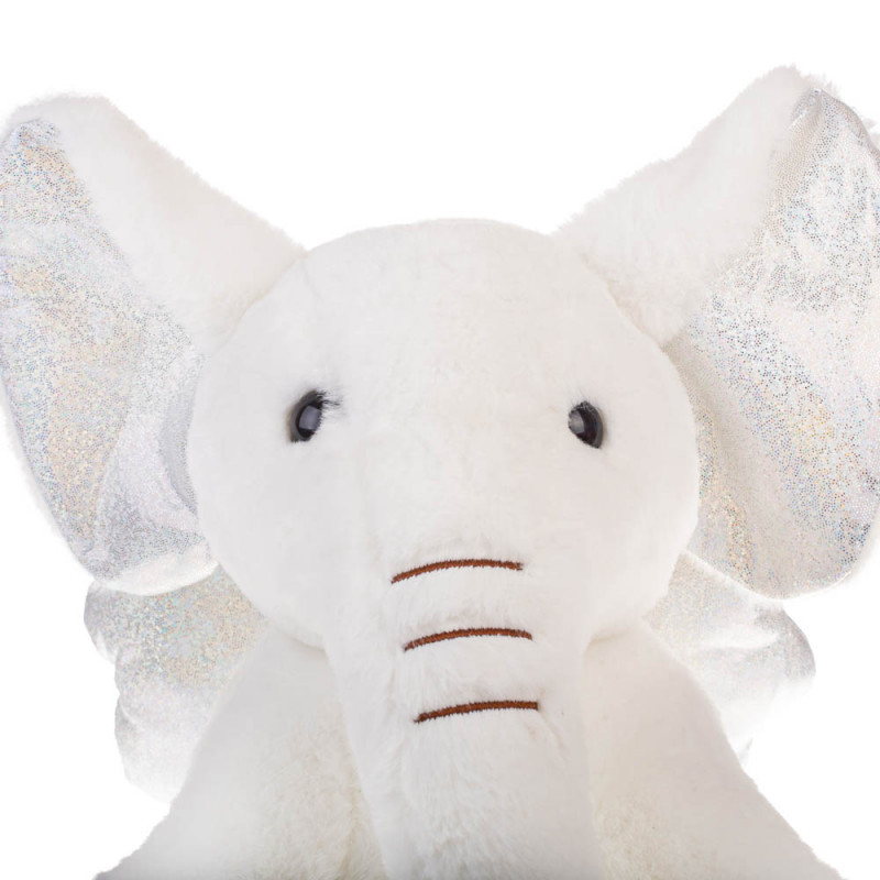 Плюшено слонче Ангел, бял, 30 см