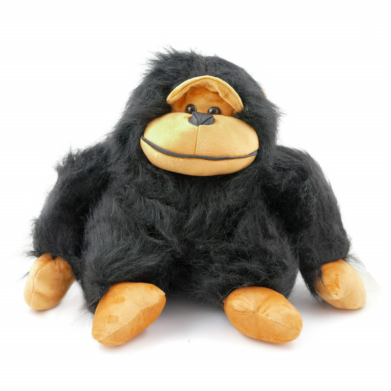 Плюшена горила Христо, черна, 30 см