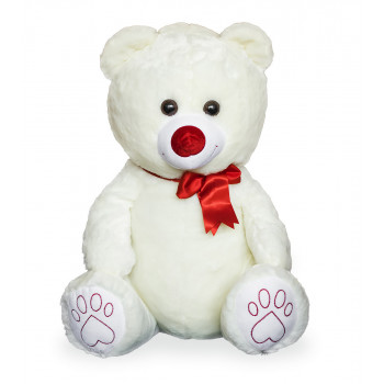 Плюшено мече Маша, бяло, 60 см