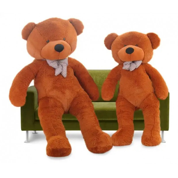 Плюшен мечок, тъмно кафяв, 150 см