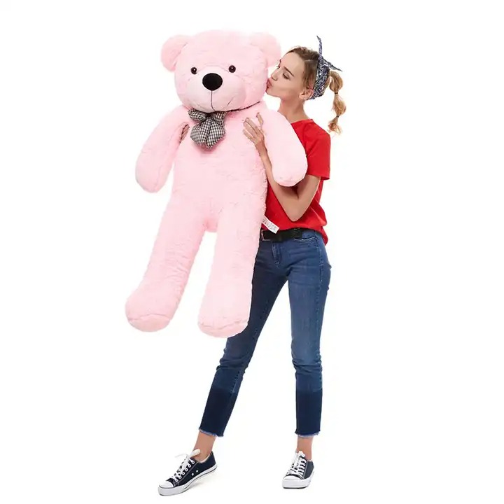 Плюшен мечок, розов, 130 см