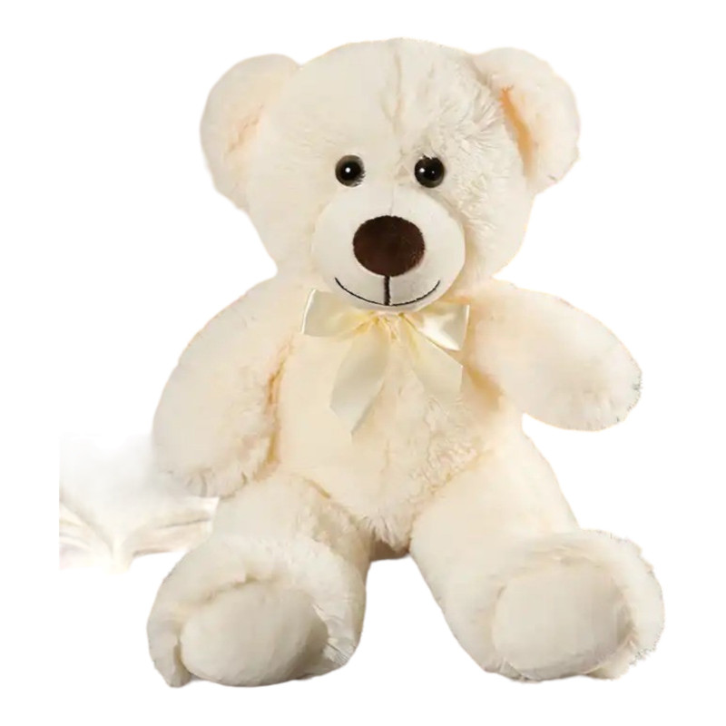 Плюшено мече с панделка, бежаво, 30 см