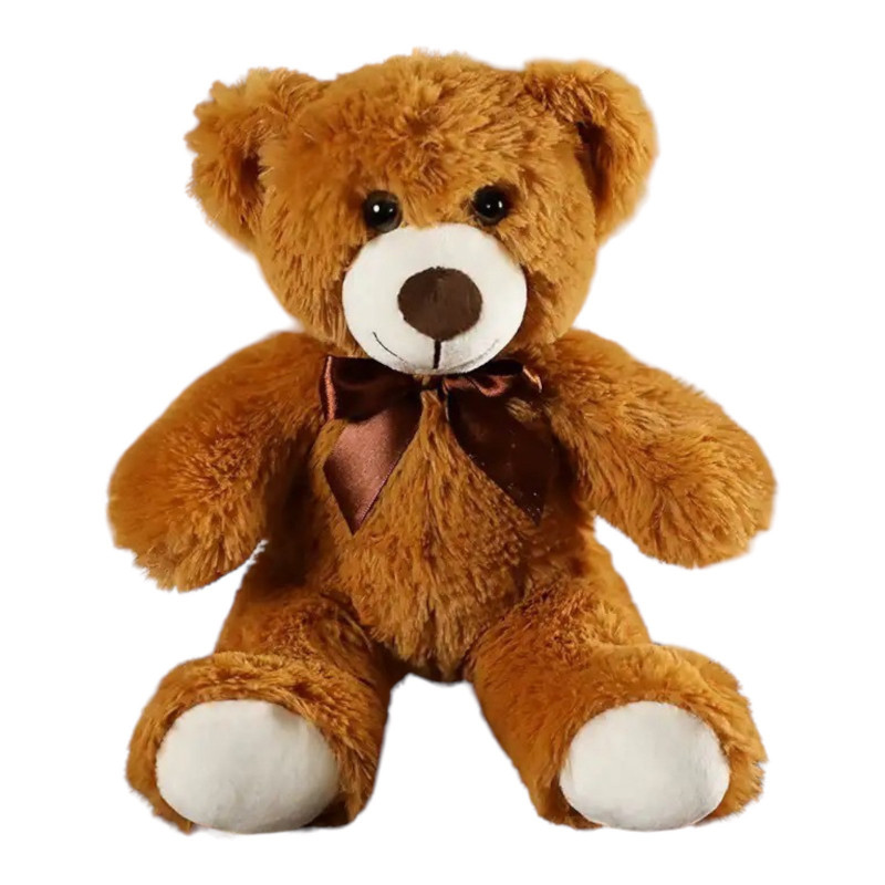 Плюшено мече с панделка, кафяво, 30 см