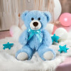 Плюшено мече с панделка, синьо, 30 см