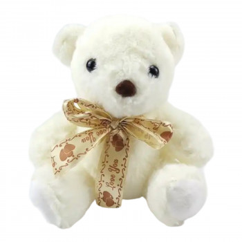 Плюшено мече с панделка, бежово