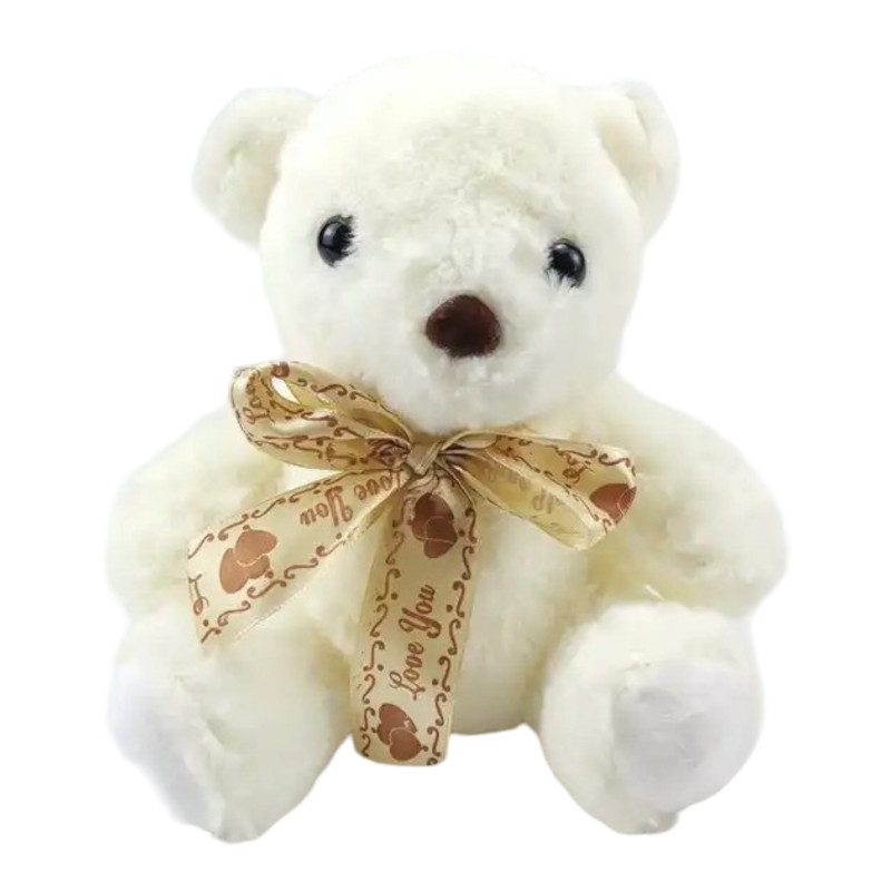 Плюшено мече с панделка, бежово