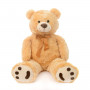 Плюшен мечок с кафяви лапички, светло кафяв, 90 см