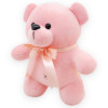 Плюшено мече със сатенена панделка, розово