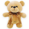Плюшено мече със сатенена панделка, светло кафяво