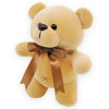 Плюшено мече със сатенена панделка, светло кафяво
