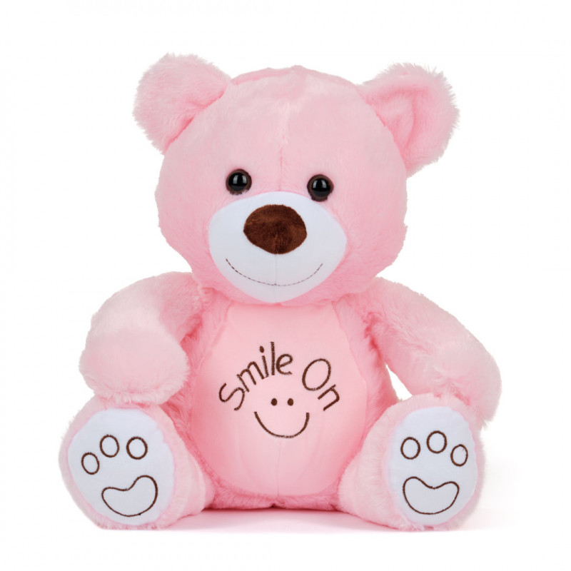 Плюшено мече Smile on, розово, 40 см