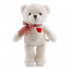 Плюшено мече с червено сърцице, екрю, 35 см
