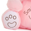 Плюшено мече Smile on с надписана панделка, розово, 40 см 