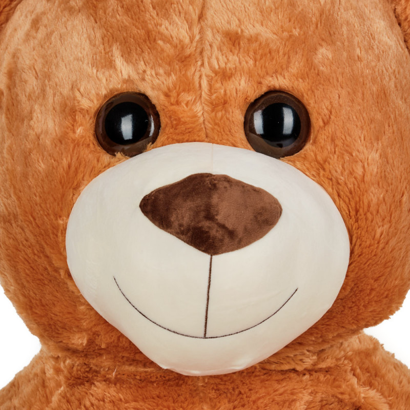 Плюшено мече с надписана панделка, кафяво, 200 см