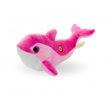 Плюшен делфин Поли със звук, розов, 26 см