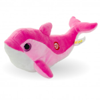 Плюшен делфин Поли със звук, розов, 37 см