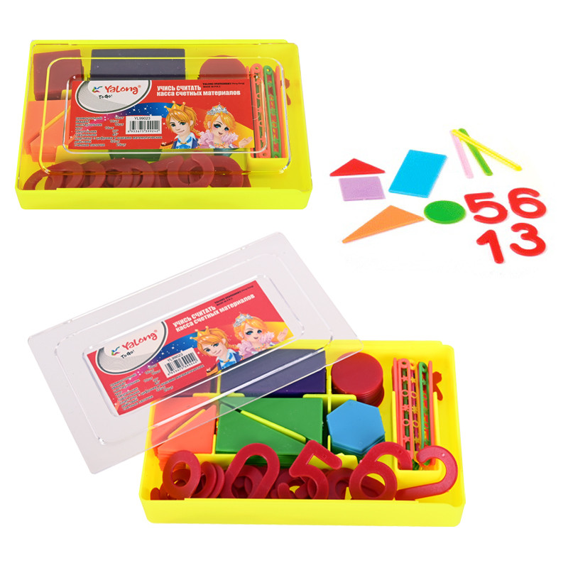 Образователен комплект - цифри, геометрични фигури и пръчици