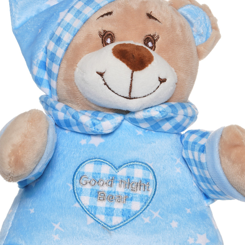  Плюшено мече за гушкане Лека нощ, синьо