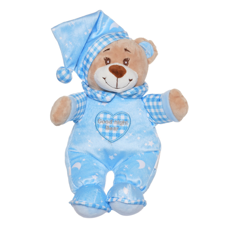  Плюшено мече за гушкане Лека нощ, синьо