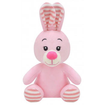 Плюшено зайче Ади, розово, 15 см