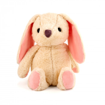 Плюшено зайче Беки, розово, 23 см