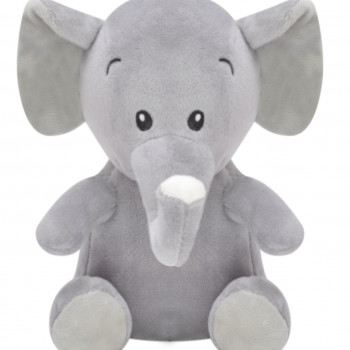 Плюшен слон Роби, сив, 15 см