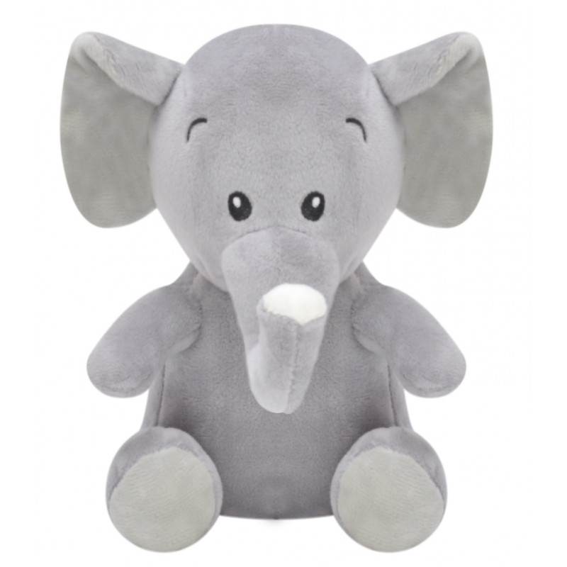 Плюшен слон Роби, сив, 15 см