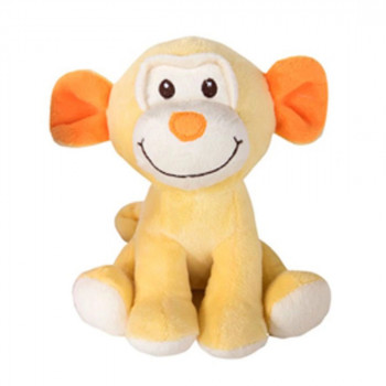 Плюшена маймунка, жълта, 15 см