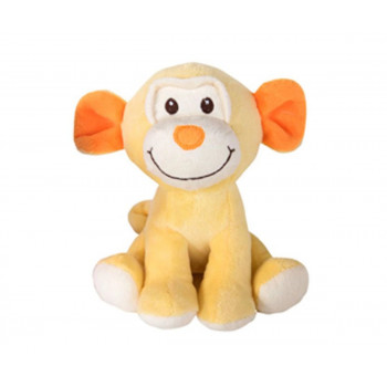 Плюшена маймунка, жълта, 15 см
