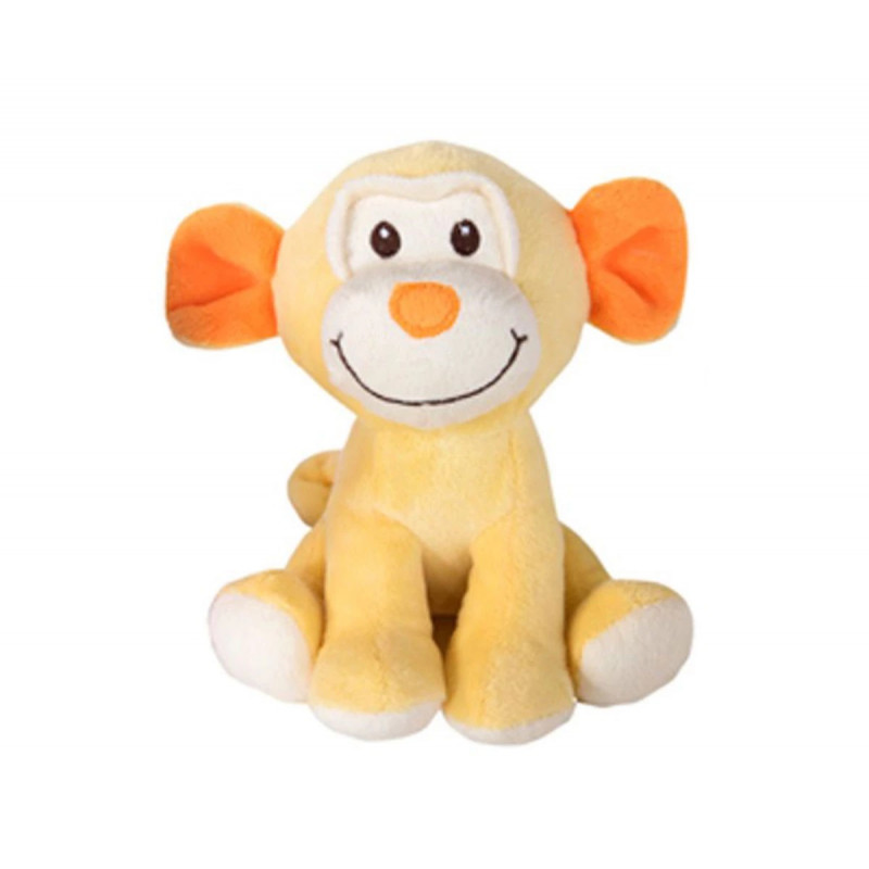 Плюшена маймунка, жълта, 15 см