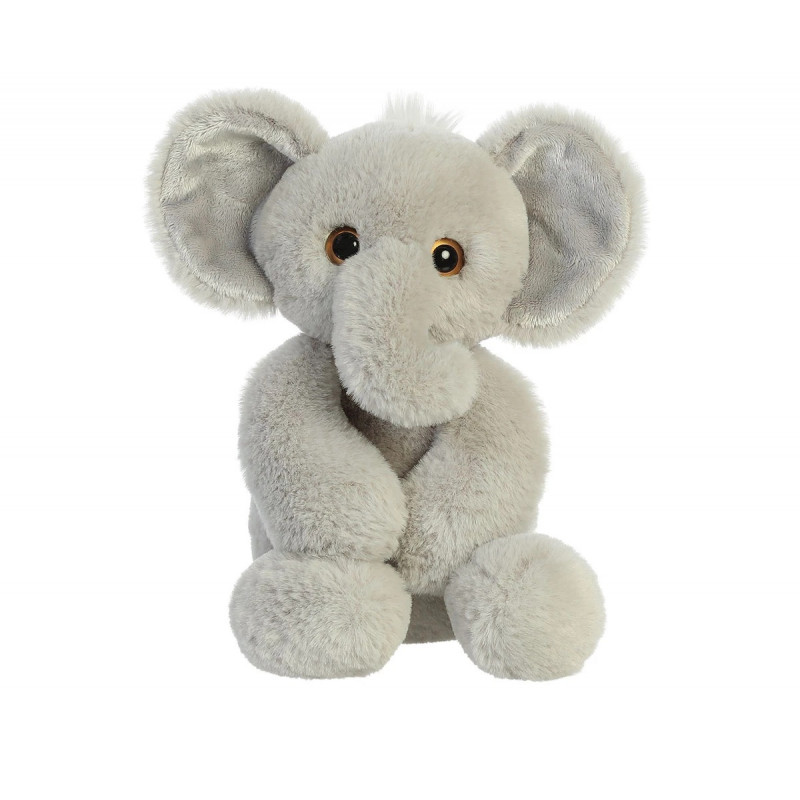 Плюшено слонче Aurora, сиво, 21 см