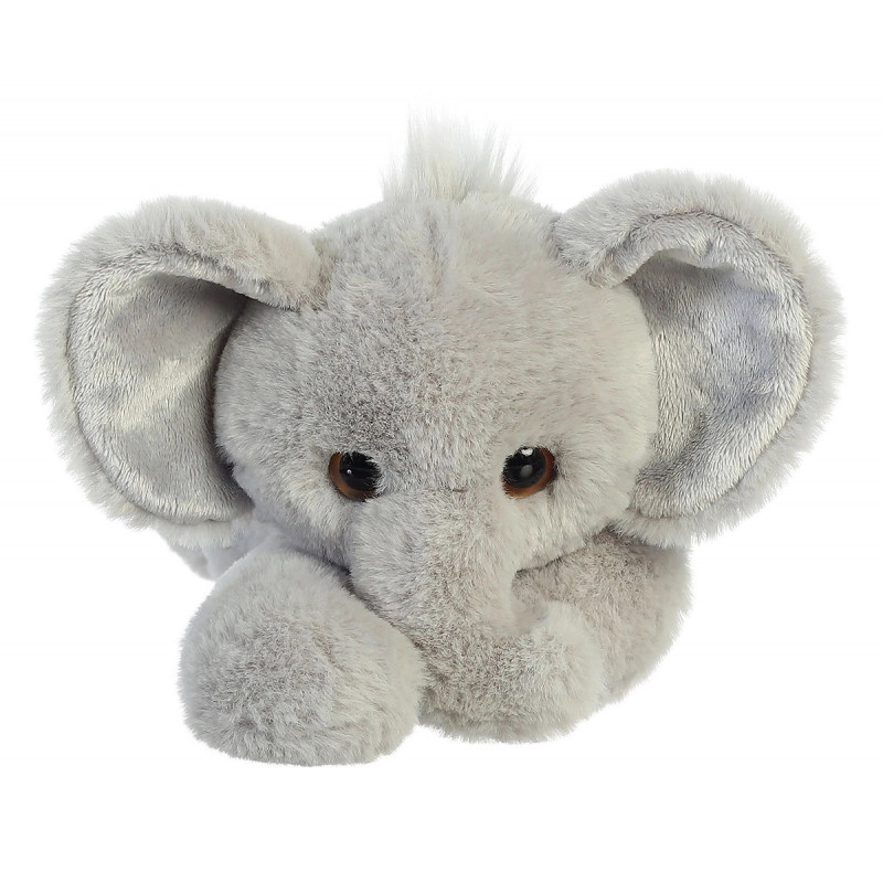 Плюшено слонче Aurora, сиво, 21 см