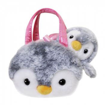 Плюшено пингвинче в чантичка