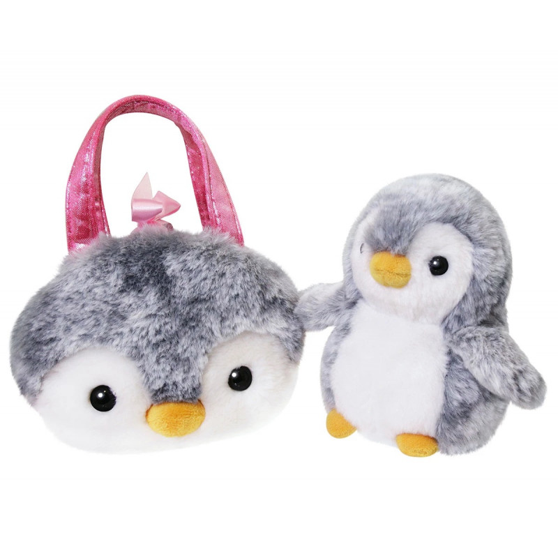 Плюшено пингвинче в чантичка