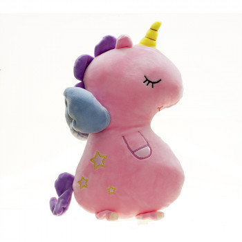 Плюшен еднорог бебе в розово
