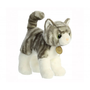 Плюшено коте със сиви ивици